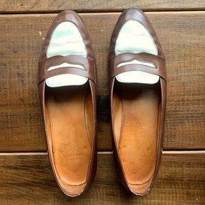 Ralph Lauren vintage spectator leather flats.